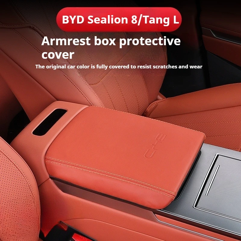 

Fit For BYD Sealion 8 Tang L Dmi/P EV Armrest Box Protection Cover Central Leather Cover Special Decoration