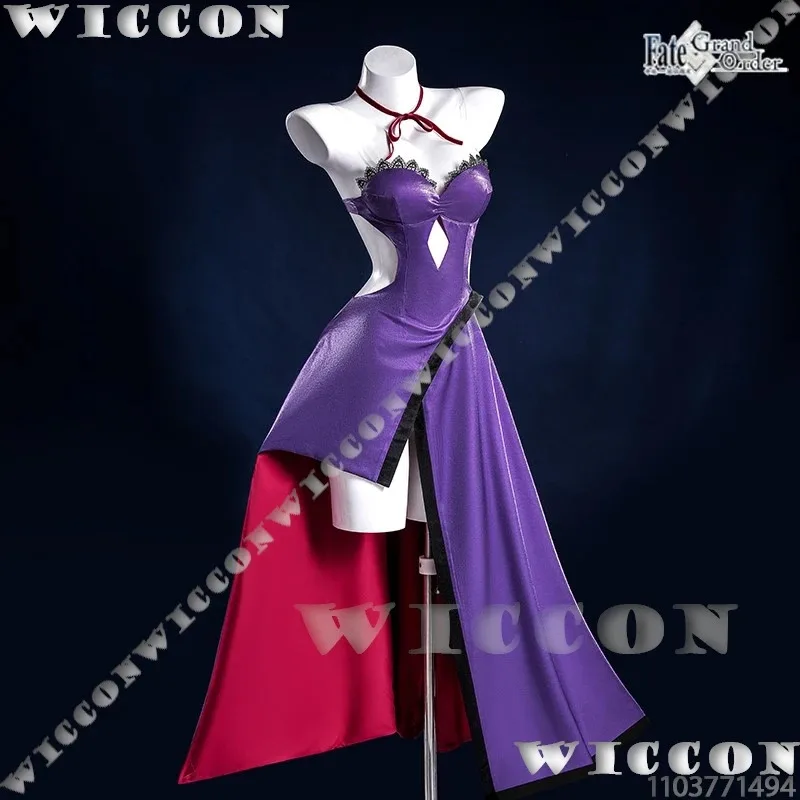 

COSda@Alter Joan of Arc Anime Game Fate Cosplay Grand Order Costume Carnival Dress Blond Wig Purple Suit Women Halloween Customi