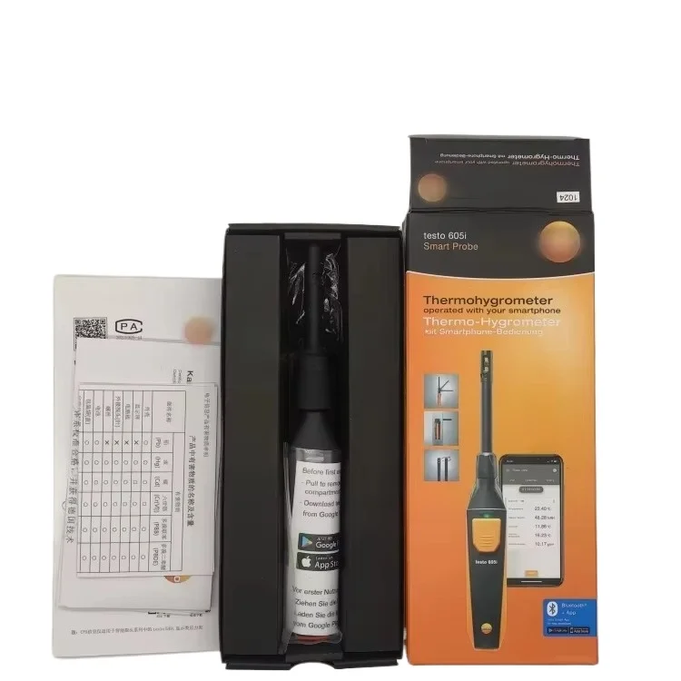 605i Thermohygrometer Operated Via Smartphone 0560 2605 02 Bluetooth up to 100M Temperature Humidity 605i