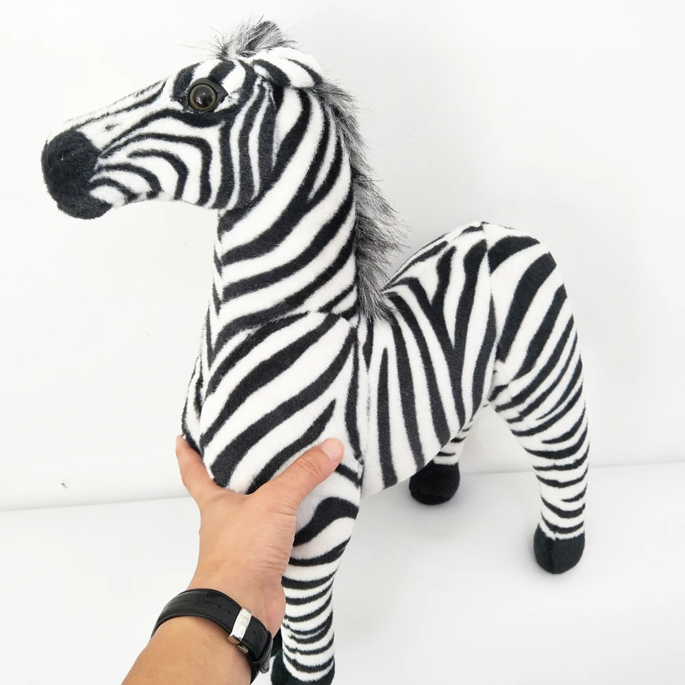 

Children Plush Toy Big Size Strip Simulation Zebra Horse Stuffed Toy For Kid Birthday Gift