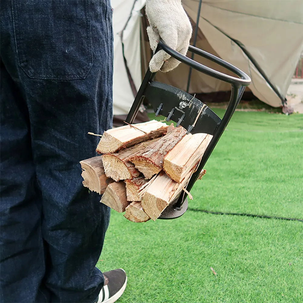 Kindling Splitter for Wood, One-Piece Molding High-Carbon Steel Log Splitter, Manual Wood Splitter, Firewood Splitter Tool view 3