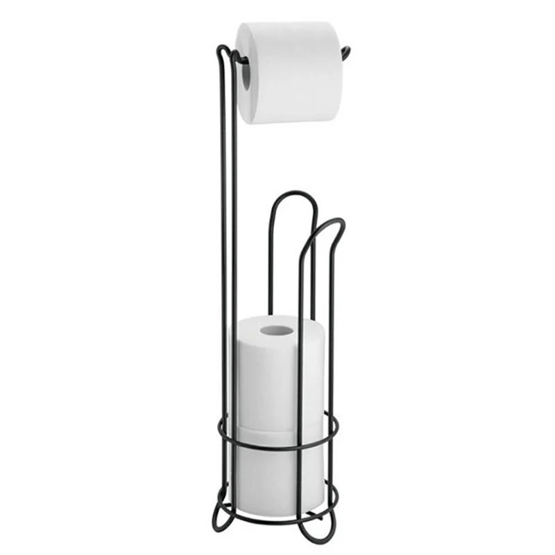 Metal Wire Rack Bathroom Storage Organization Toilet Paper Holder Stand