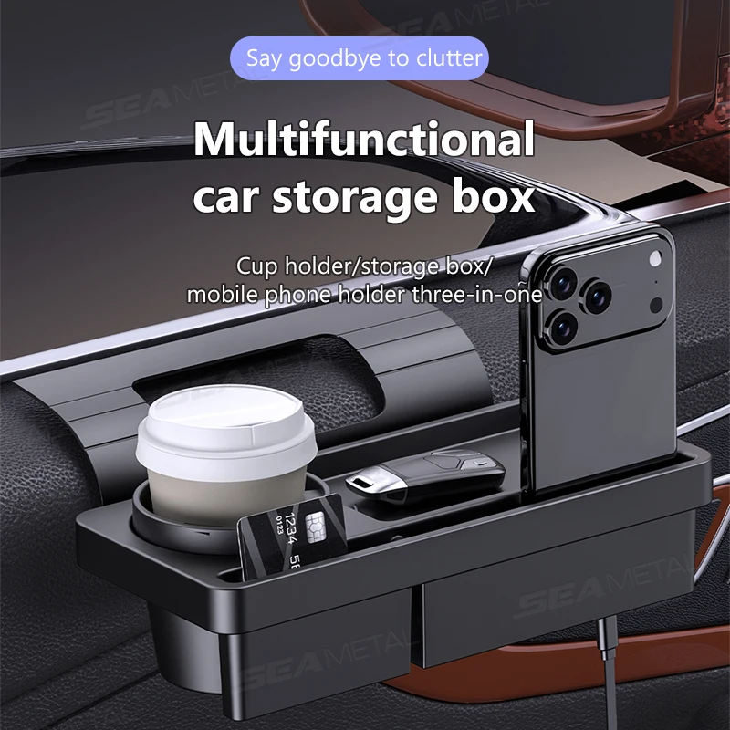 BLALION Car Cup Stand Phone Holder Mount Tray Side Door Window Storage Barrels Pocket Hanging Storage Racks For Car Accessories