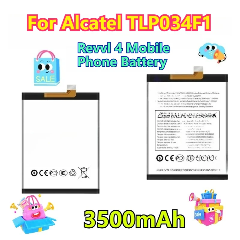 

New 3500mAh Revvl 4 Mobile Phone Battery for Alcatel TLP034F1