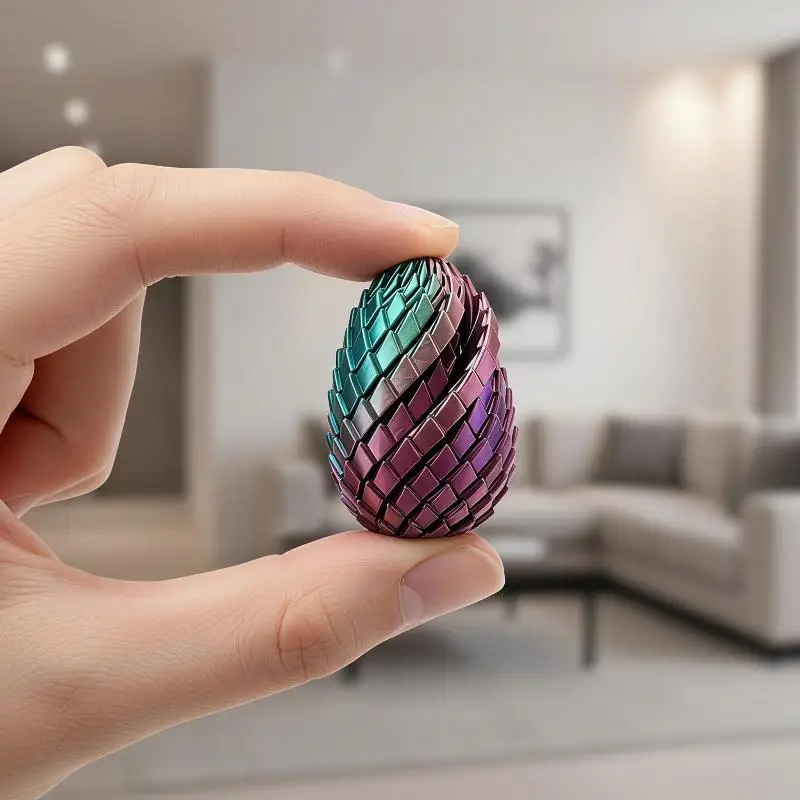 3D Printed Decompression Dragon Egg Fidget Toy Anti Stress Sensory Item Portable for Adults Kids Office Home Travel Use