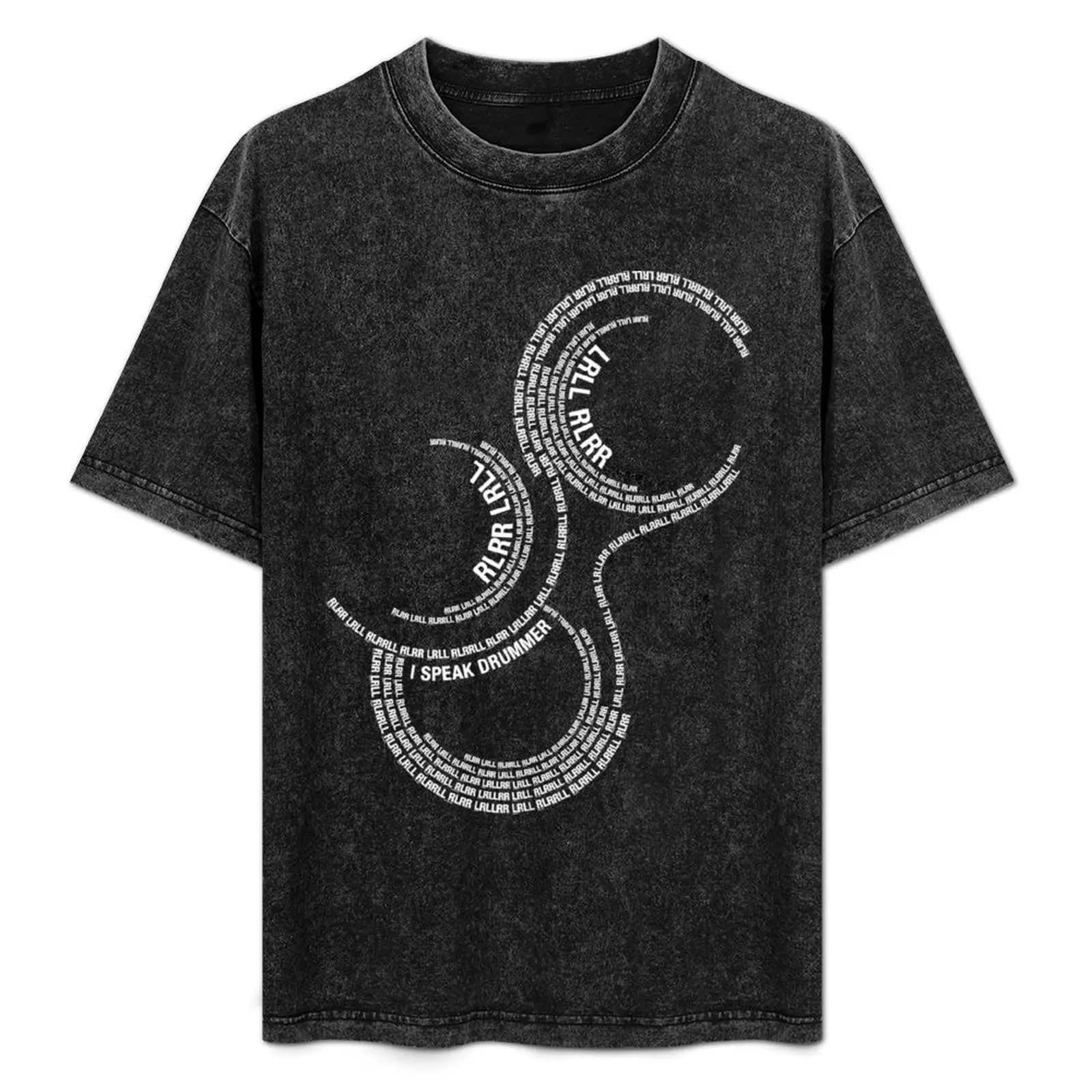 

I Speak Drummer - Paradiddle Drum Rudiment RLRR LRLL Pattern (white text) T-Shirt Big Size Simple T-Shirt