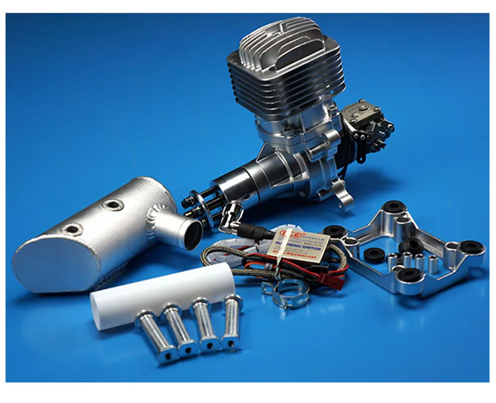 

DLE85 85CC GAS Engine For RC Airplane Fixed Wing Model Single Stroke two exhaust wind cold hands start after Stroke