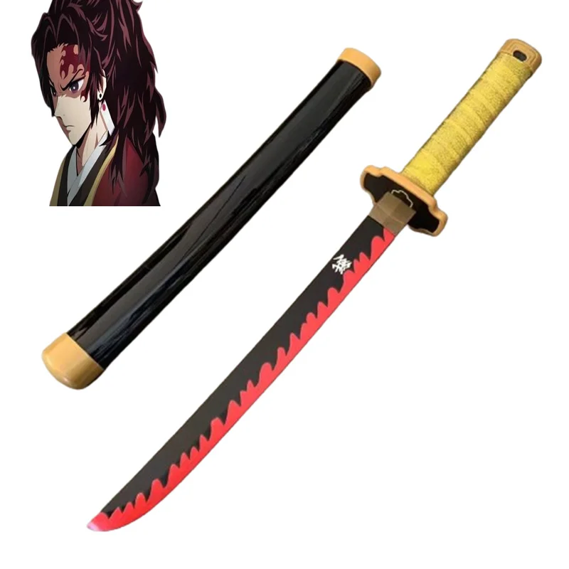 

Cosplay Demon Slayer 24inch Tsugikuni Yoriichi Kimetsu no Yaiba Bamboo Assembled Katana 60cm Tokitou Muichiro Model Weapon Sword