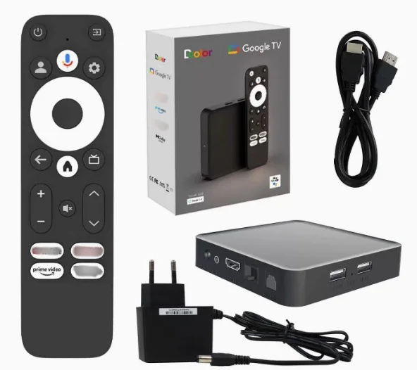 GD2 TV BOX Google Certified Chrome Cast 4K TV Android 12 2G+32G Amlogic S905Y4-B BT5.0 Dual Wifi VS GD1 Set Top Box