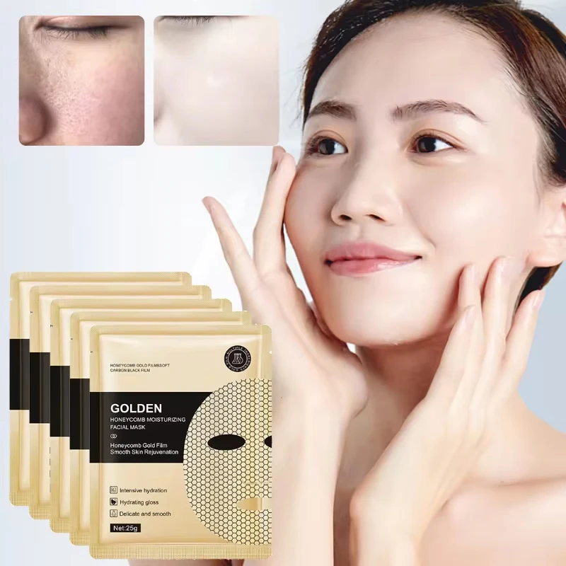 Golden Honeycomb Moisturizing Facial Mask Anti-Aging Hydrating Skin Care Nourishing Beauty Smoothing Brighten Slik Facial Care