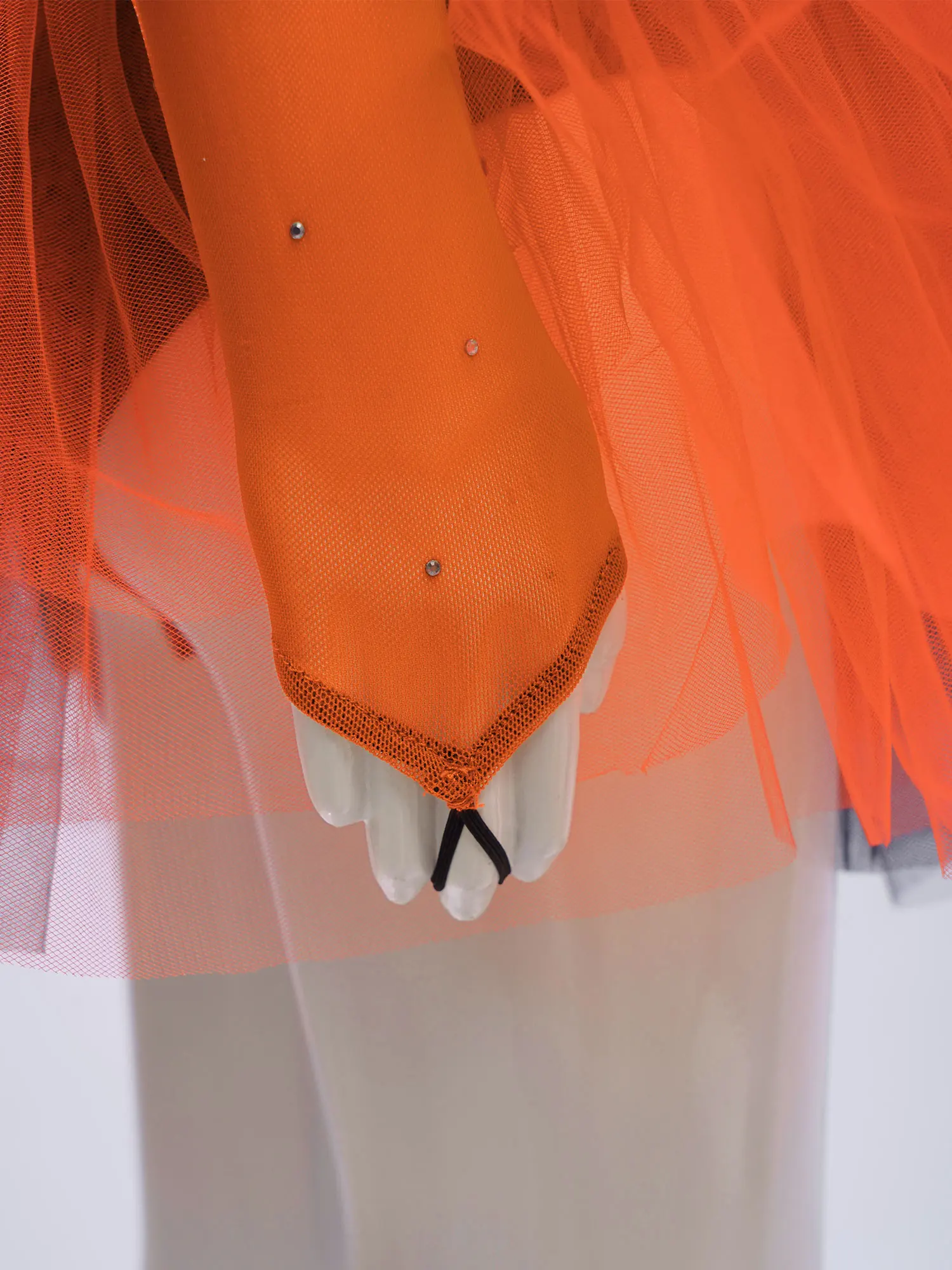 Girls Figure Skating Ballet Dance Gymnastics Acrobatics Tutu Long Sleeve Shiny Rhinestones Sheer Mesh Leotard Dress Dancewear