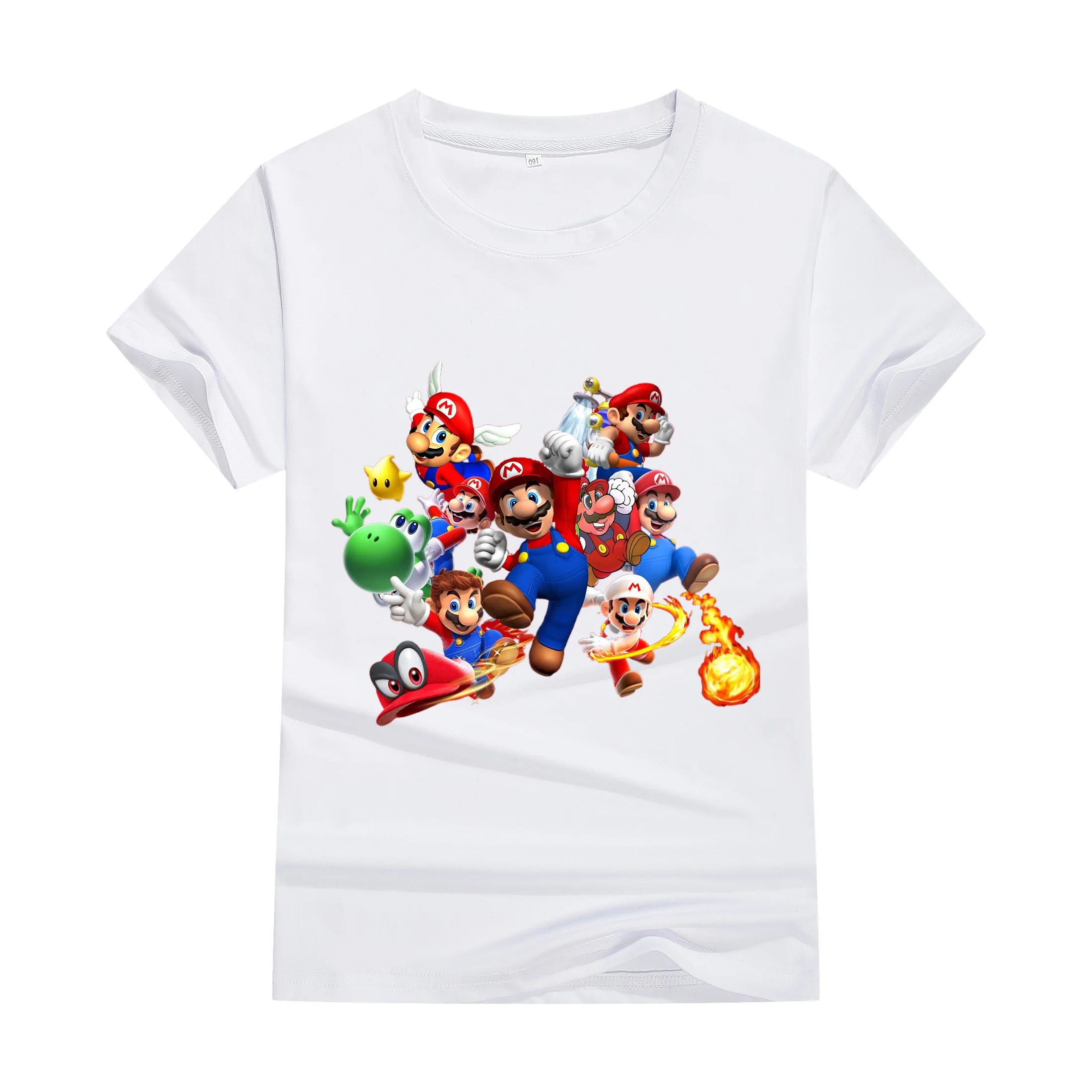 تي شيرت للأطفال ماريو 2025 ملابس علوية صيفية للرجال Y2k برقبة دائرية ملابس الشارع ملابس لويس أنيمي مغامرة قطن كلاسيكي #3