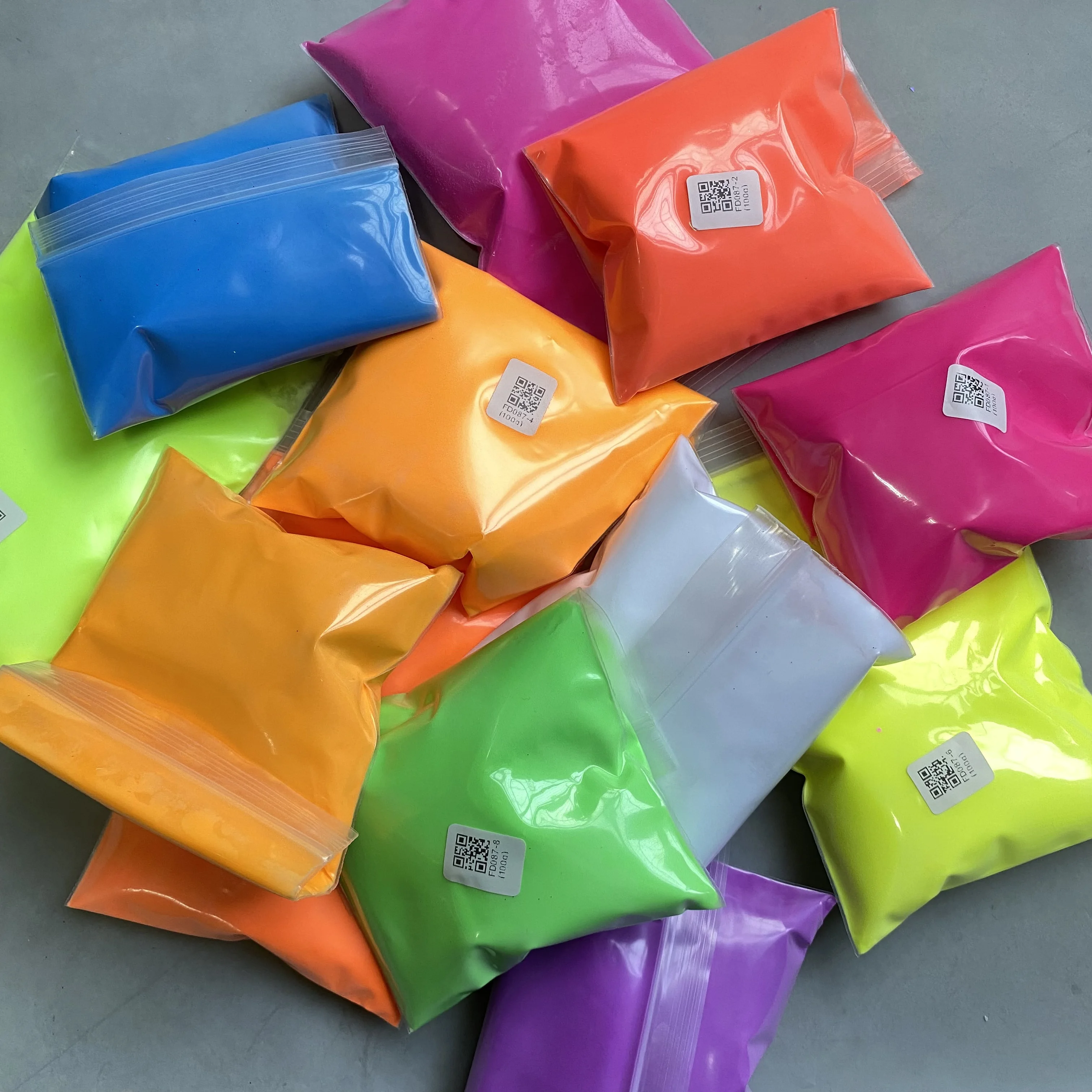 100G Enorme Capaciteit Neon Nagel Acrylpoeder 12 Kleuren Bulk Fosfor Kristalpigment Voor Uitbreiden/Snijden/Dompelen Diy Nagelstof