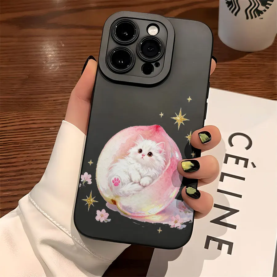 حافظات هاتف منقوشة بالخوخ لهاتف آيفون 17 إلى 11 برو ماكس بلس #2