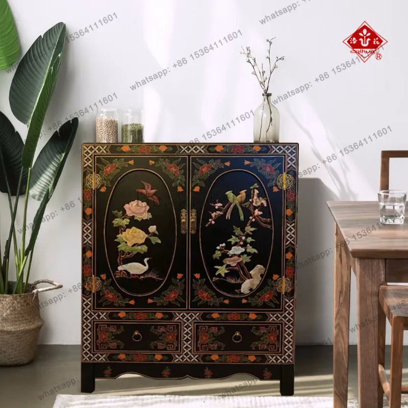 

New Chinese traditional craftsmanship classical antique furniture home doorway entrance cabinet cabinets