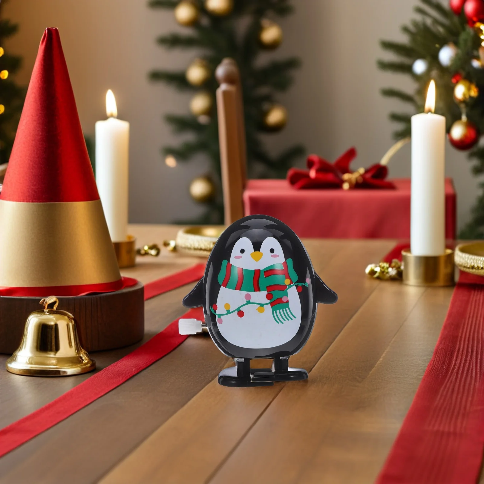 

6Pcs Cartoon Penguin Wind Up Clockwork Figures Vibrant Design Waddle Tabletops Kids Festive Bag Fillers Collectibles