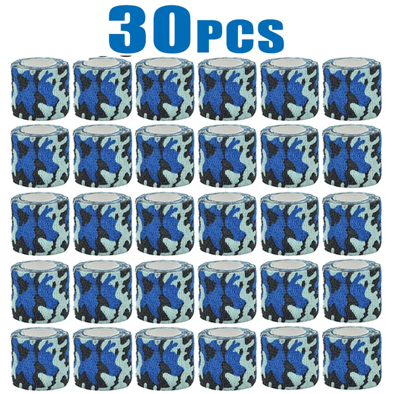 

Эластичная самоклеящаяся лента с океанским камуфляжным принтом (1/15/30 шт.) для защиты запястий, коленей, пальцев и рук