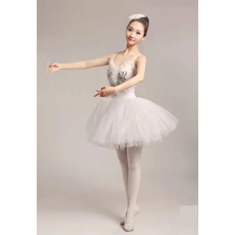 Jupe Tutu de Ballet Blanche pour Fille, Costume FzLake, Longue, Éducative, Vêtements de Performance, Jupes de brevdu Ventre
