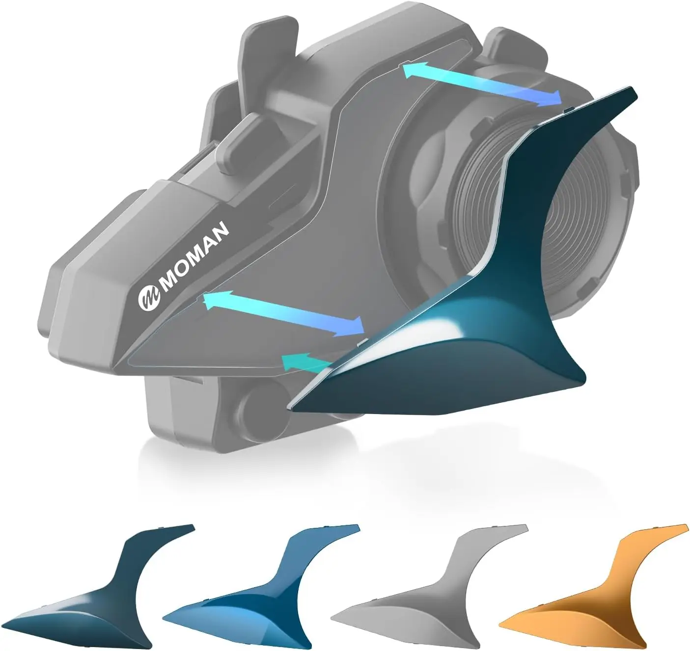 

Moman G5 Interchangeable Shells Compatible H2E Intercom, Customizable Pattern Shells Kit (Dark Green×2 Dark Blue×1 Gold×1 Silver