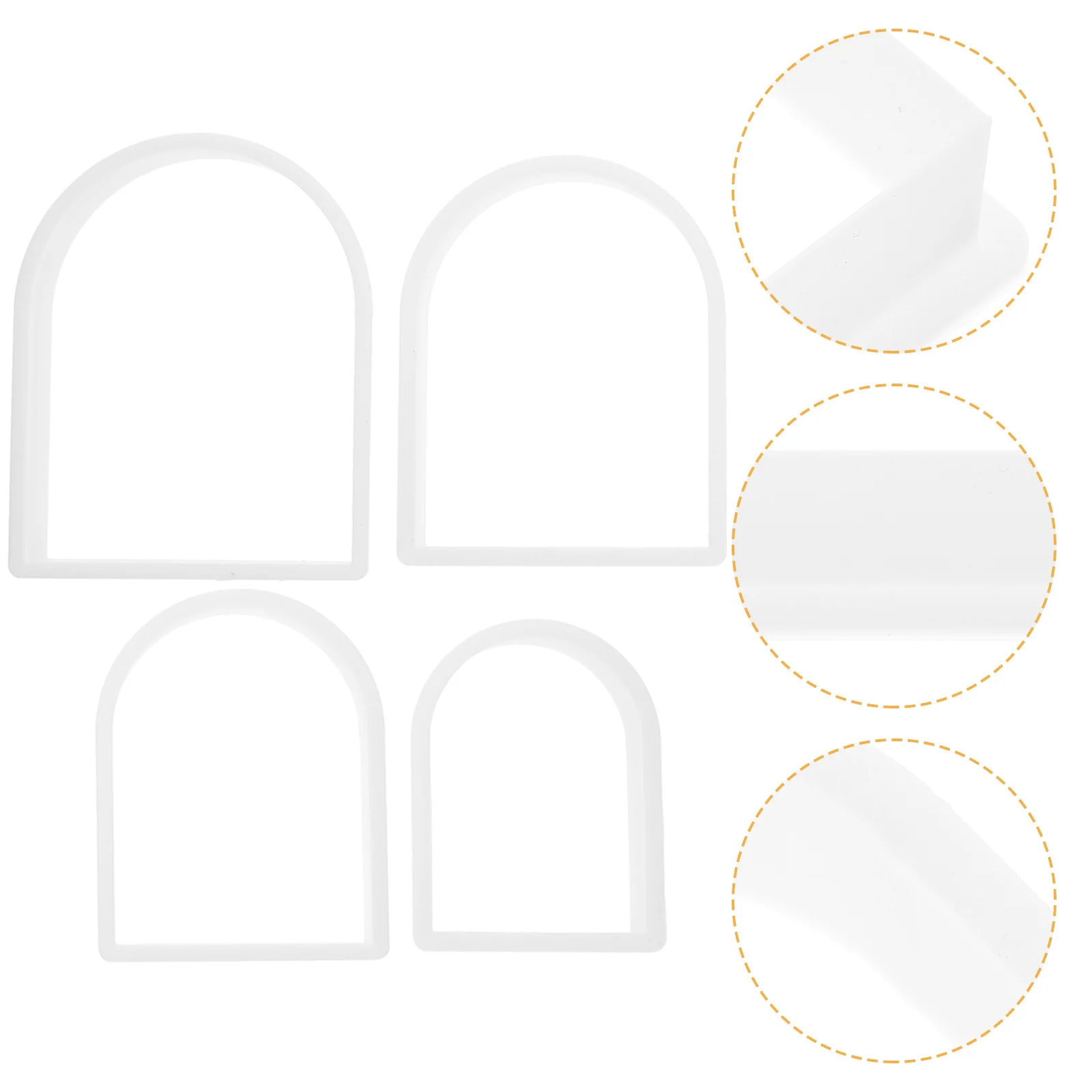 

4Pcs Arch Shaped Geometric Cookie Mold Easy Use Baking Tool DIY Cake Fondant Cutter Reusable Baking Supplies Cookie Cutter