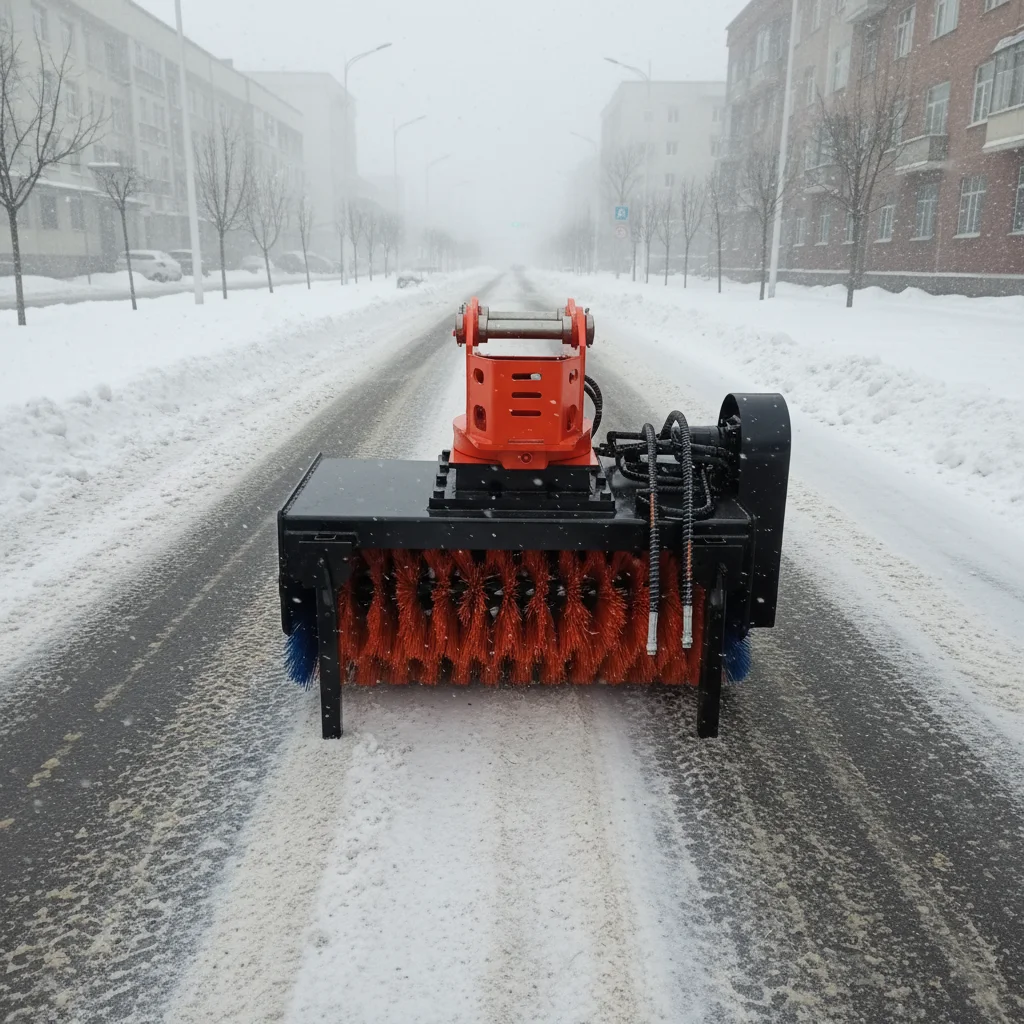 New High Resistance Motorized Broom Forklift Attachment High Quality Yard Sweeper Cleaning Brush Warehouse 1-50t Engine