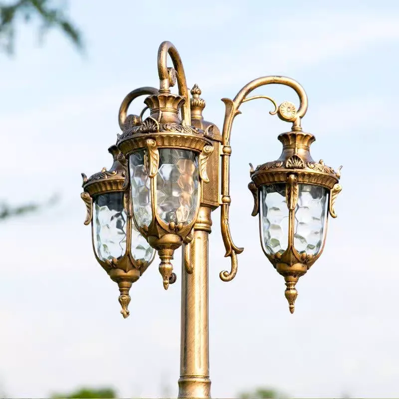 Hot Selling European Style Spike Garden Lights IP65 Waterproof Classic Light Pole for Retro Garden Outdoor Courtyard Villa Park