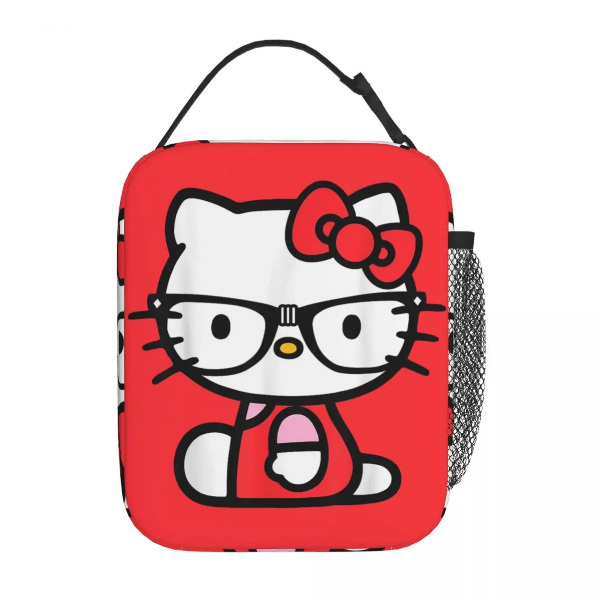

Hello Kitty Nerd Glasses Insulated Lunch Bags Leakproof Meal Container Cooler Bag Tote Lunch Box College Food Storage Bags