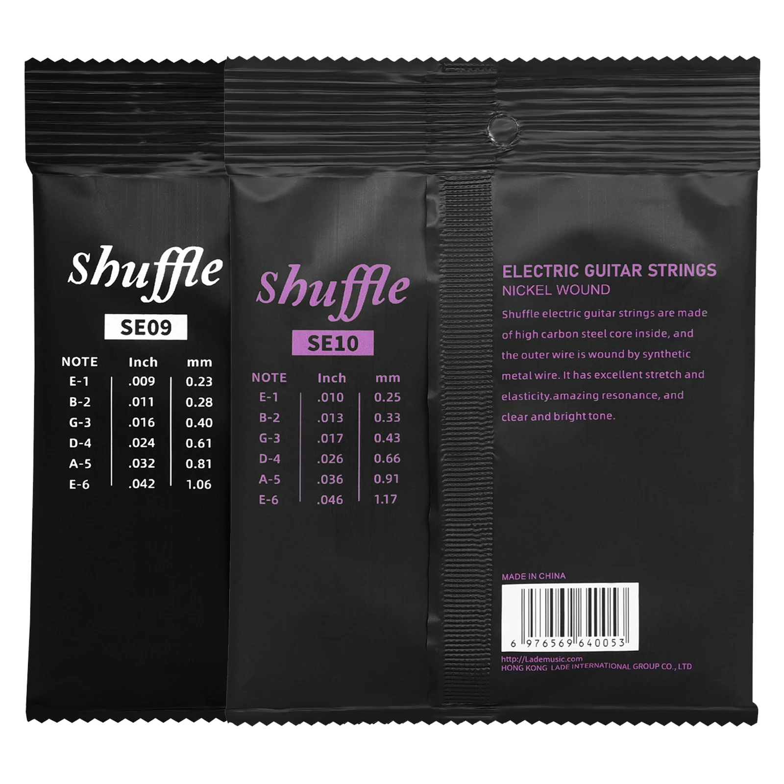 SHUFFLE Electric Guitar Strings Set High carbon steel core Nickel Steel Wound Guitar String Electric Guitar Accessories Parts