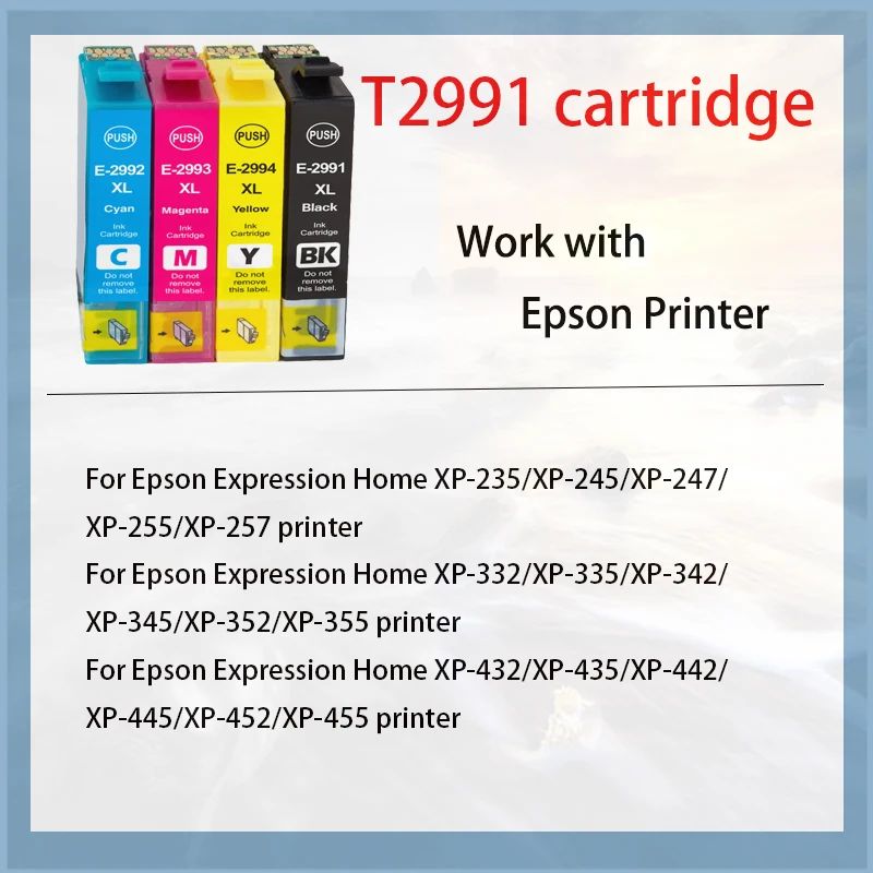 Vliaxh compatível t2991 29xl cartucho de tinta para epson xp255 xp257 xp332 xp335 xp342 xp 235 245 247 255 257 332 335 342