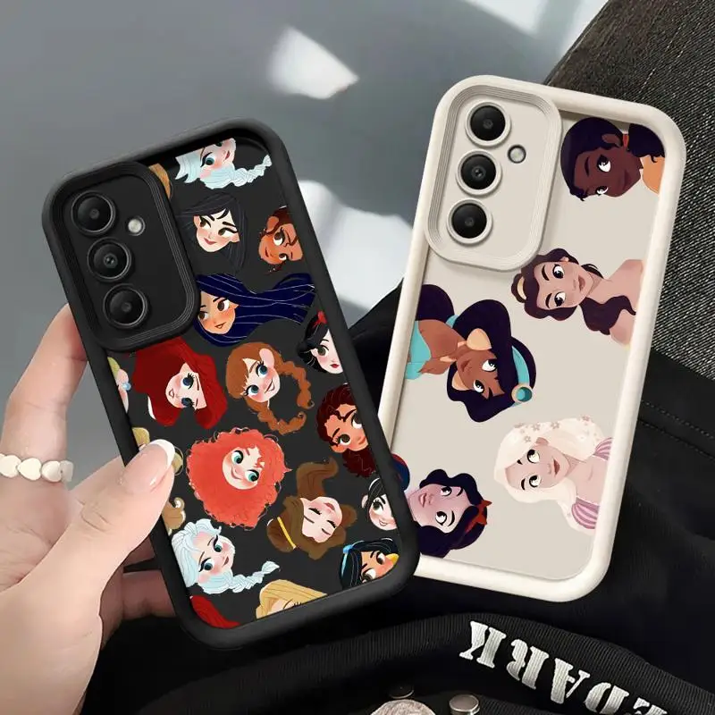 디즈니 프린세스 휴대폰 케이스, 삼성 갤럭시 A22, A23, A24, A12, A13, A14, A32, A33, A34, 4G, 5G 충격 방지 펀다