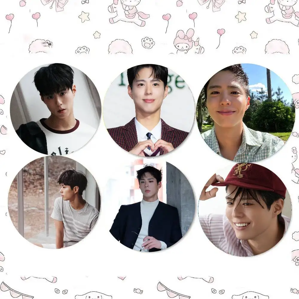 South Korean Actor Park Bo Gum Badge Tinplate Meme Round Brooch For Hat Bag Creative Lapel Jewelry Accessories Gifts