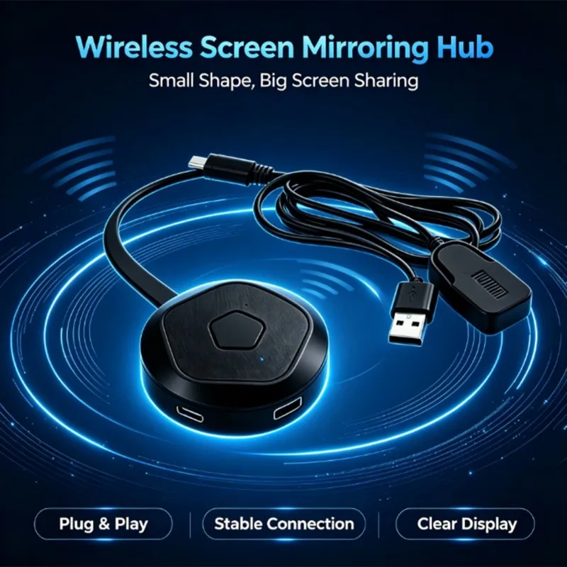 G28 Wireless Screen Mirroring Adapter Plug-And-Play -Compatible Adapter For Mirroring Phone PC To TV