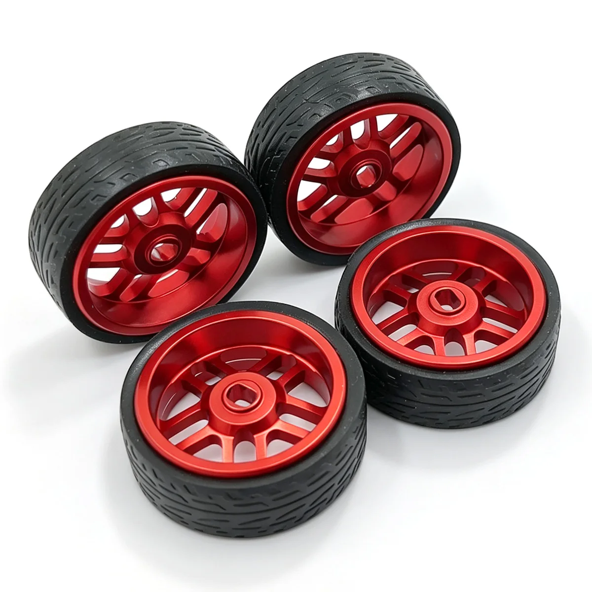 RC-Auto-Drift-Radnaben-Set mit weichen Reifen und Leder, passend für WLtoys 284131 K989 IW04M MINI-Q, Teile zur Modifikation von ferngesteuerten Autos.