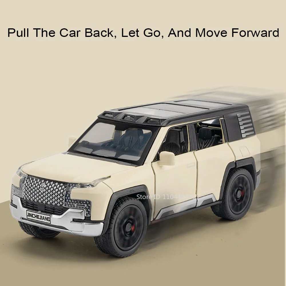 1:32 BYD Looks Upat U8 aleación líderIdeal un modelo de coche fundido a presión de aleación con puertas abiertas sonido luz extraíble vehículos regalo para niños