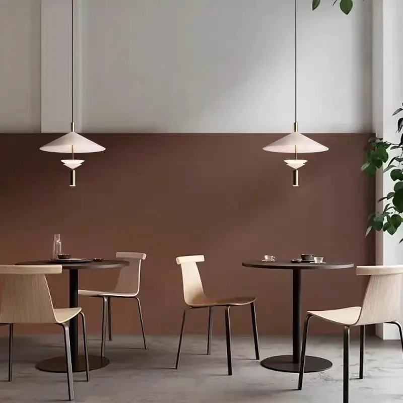 Modern French Umbrella Pendant Light Dining Table Red Ufo Lamp Living Room Resteruant Minimalist Led Lamp For Coffee Office Shop