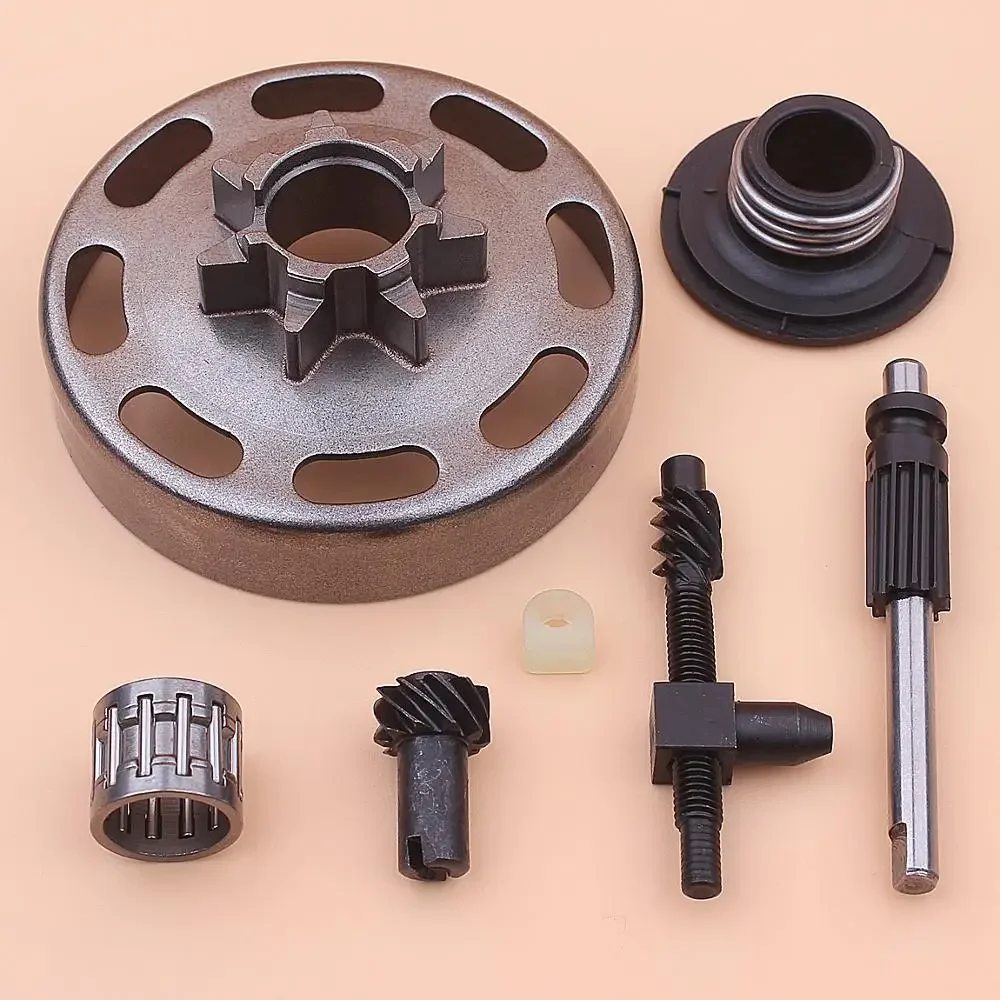 

325" 7T Clutch Drum For Husqvarna 435 435E 440 440E Oil Pump Worm Gear Chain Adjuster Tension Bearing Chainsaw