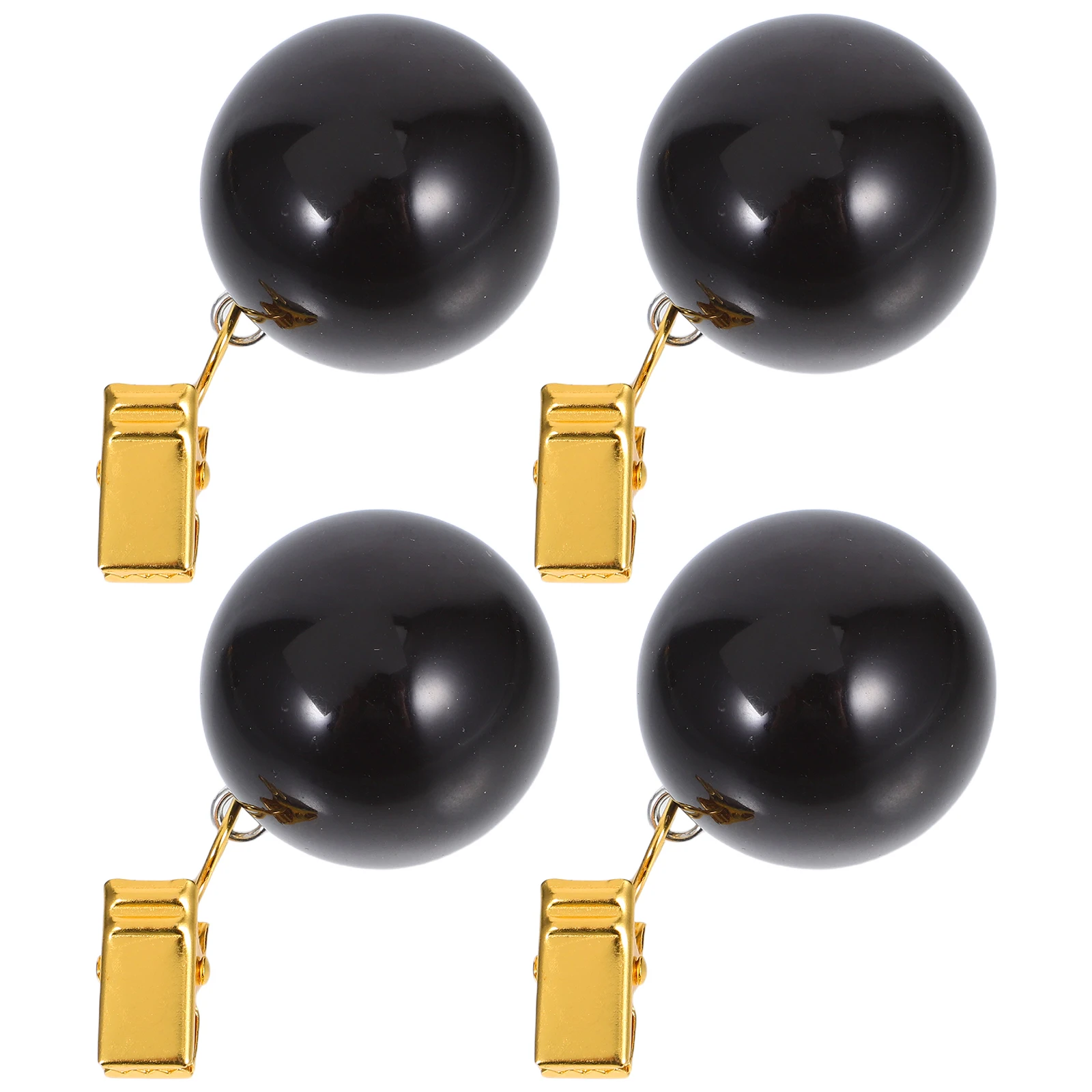 

4pcs Curtain Pendants Heavy Duty Tablecloth Weights Outdoor Clamps Metal Clips Shower Picnic Water Splashes