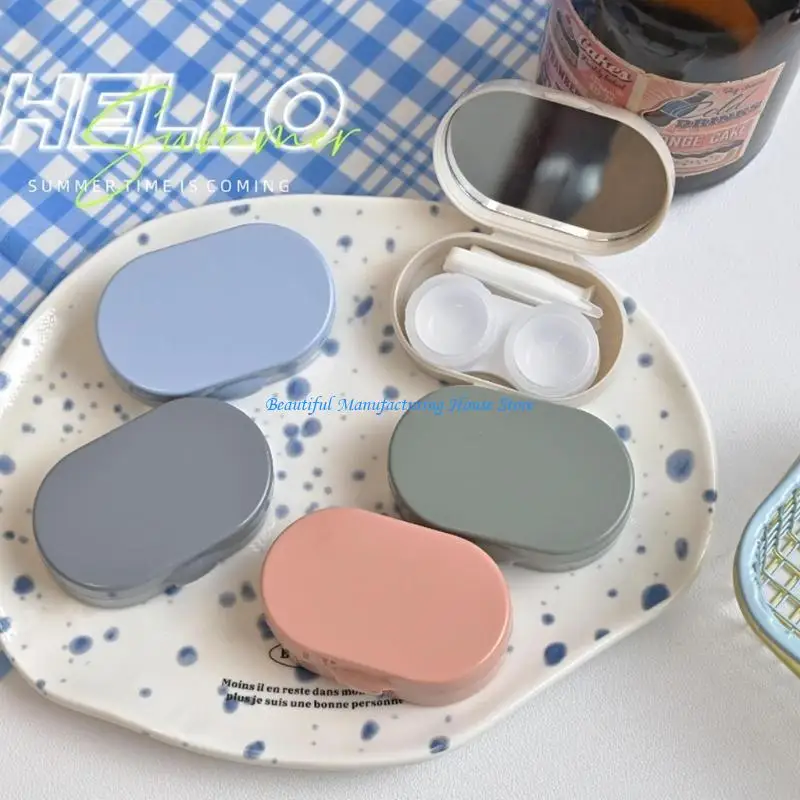 

E56A Portable Contact Lenses Case Remover Tool with Cover Travel Easy Carry Plunger Suction Cup Applies Contacts Safely