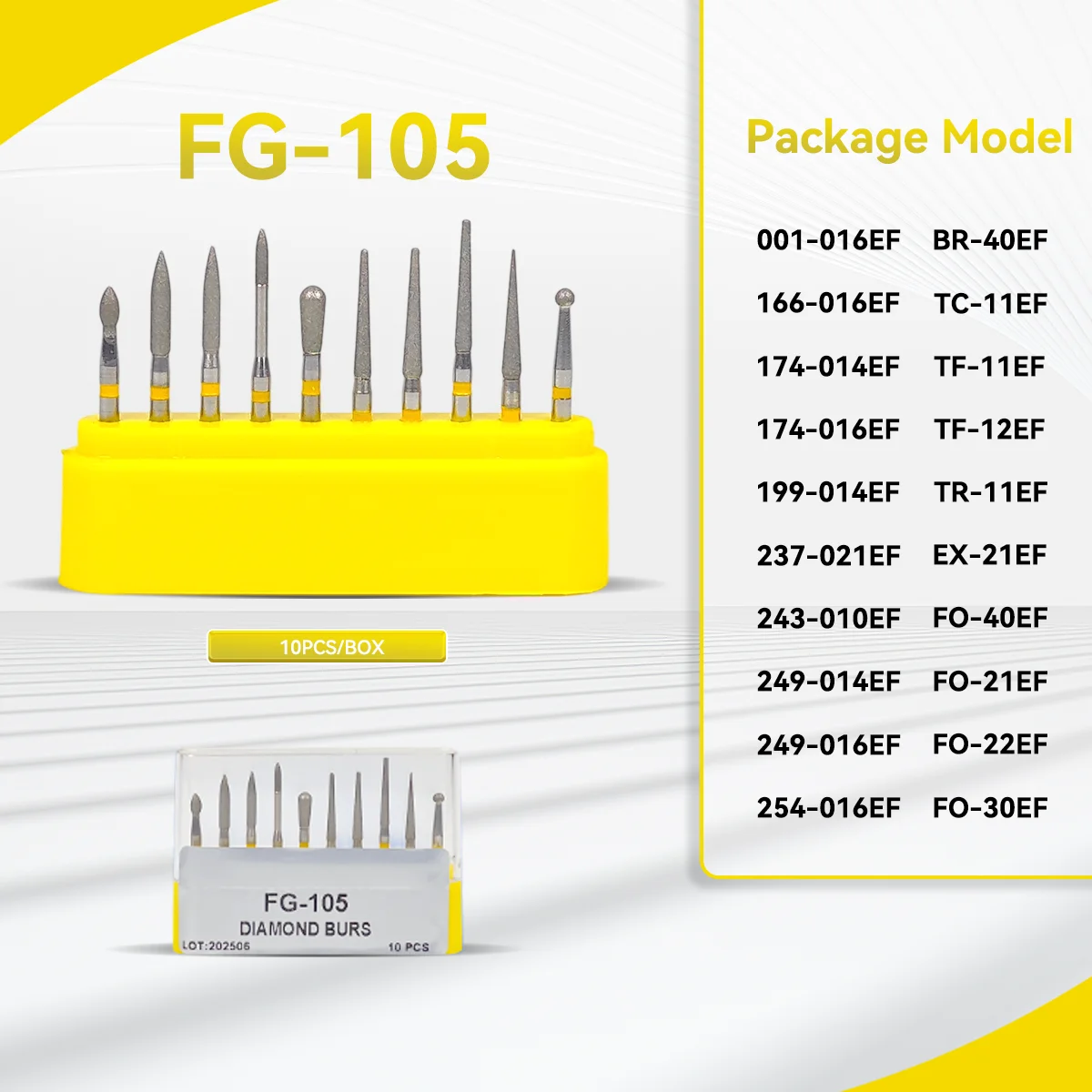 1 Box Dental-Diamantbohrer-Set FG 1,6 mm für Hochgeschwindigkeits-Handstück zum feinen Polieren von Komposit- und Porzellan-Kronen – Detail 5