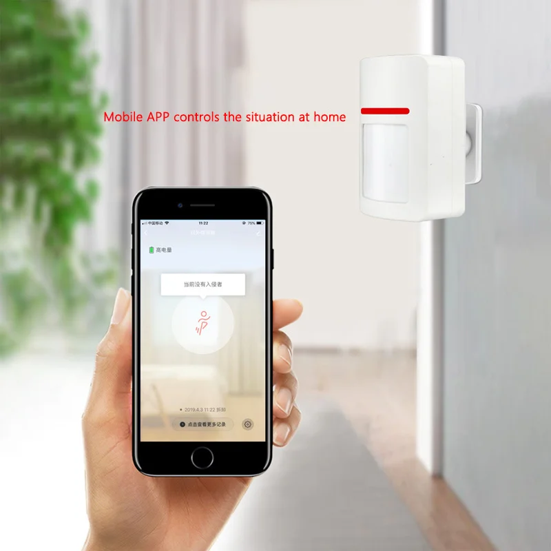 

Tuya Human Body Wide Angle Motion Sensor Wi-Fi Intelligent Infrared Detector Low Power High Decibel Audible Alarm Mobile Push