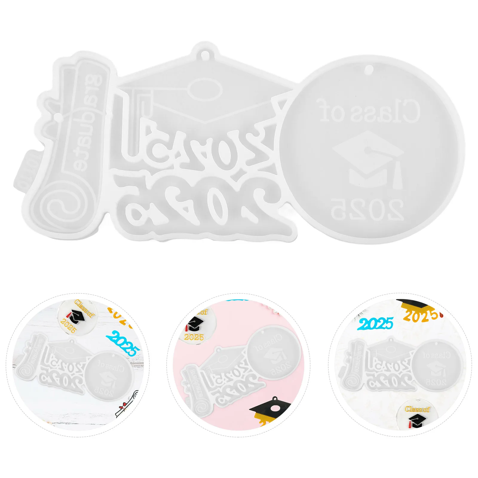 

Graduation Cap Mold Silicone Pendant DIY Craft Portable Resin Chain Decor Keychain Mold Epoxy Jewelry Supplies