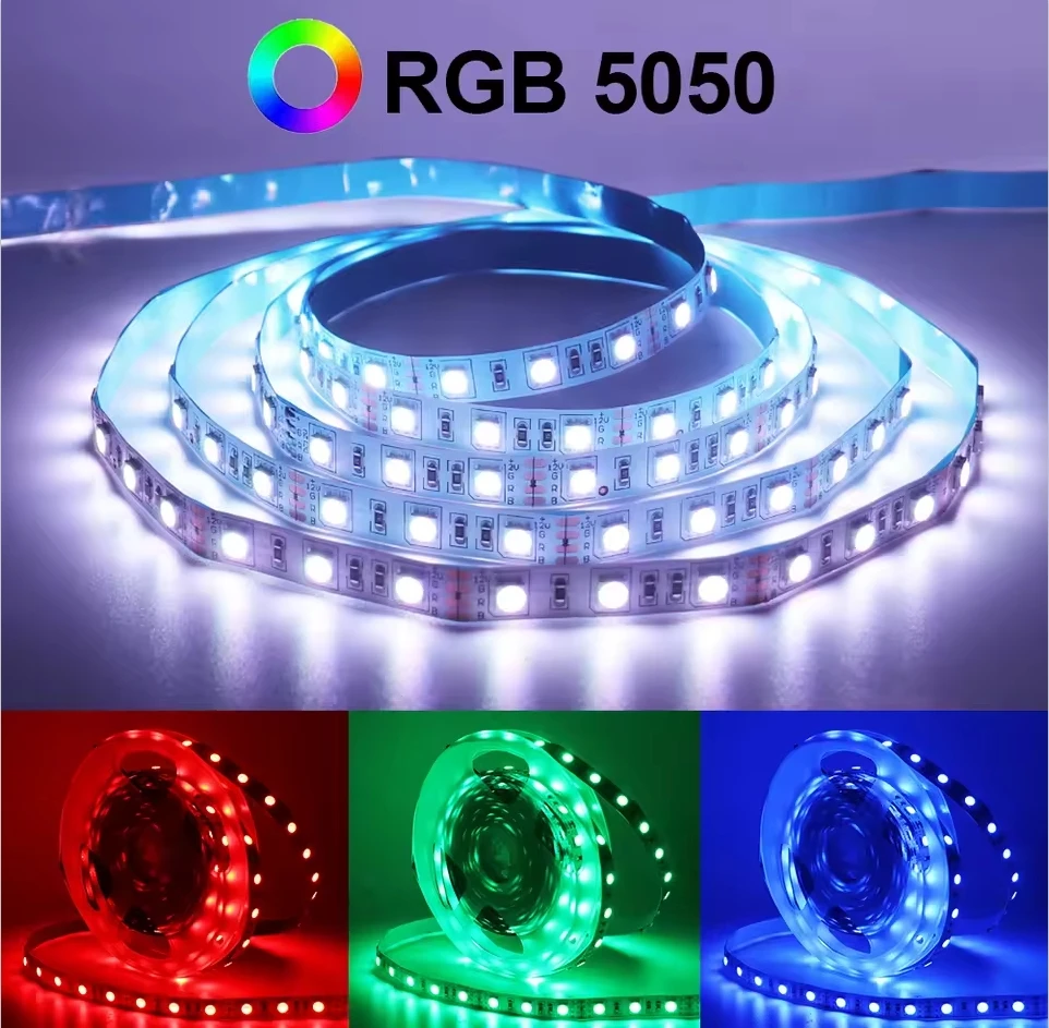 5M 300Led RGB Led Strip Lights For Room Wall Smart Led Tape Light 220V Flexible Led Lights Strips 12V Led Ribbons Lamp Alexa