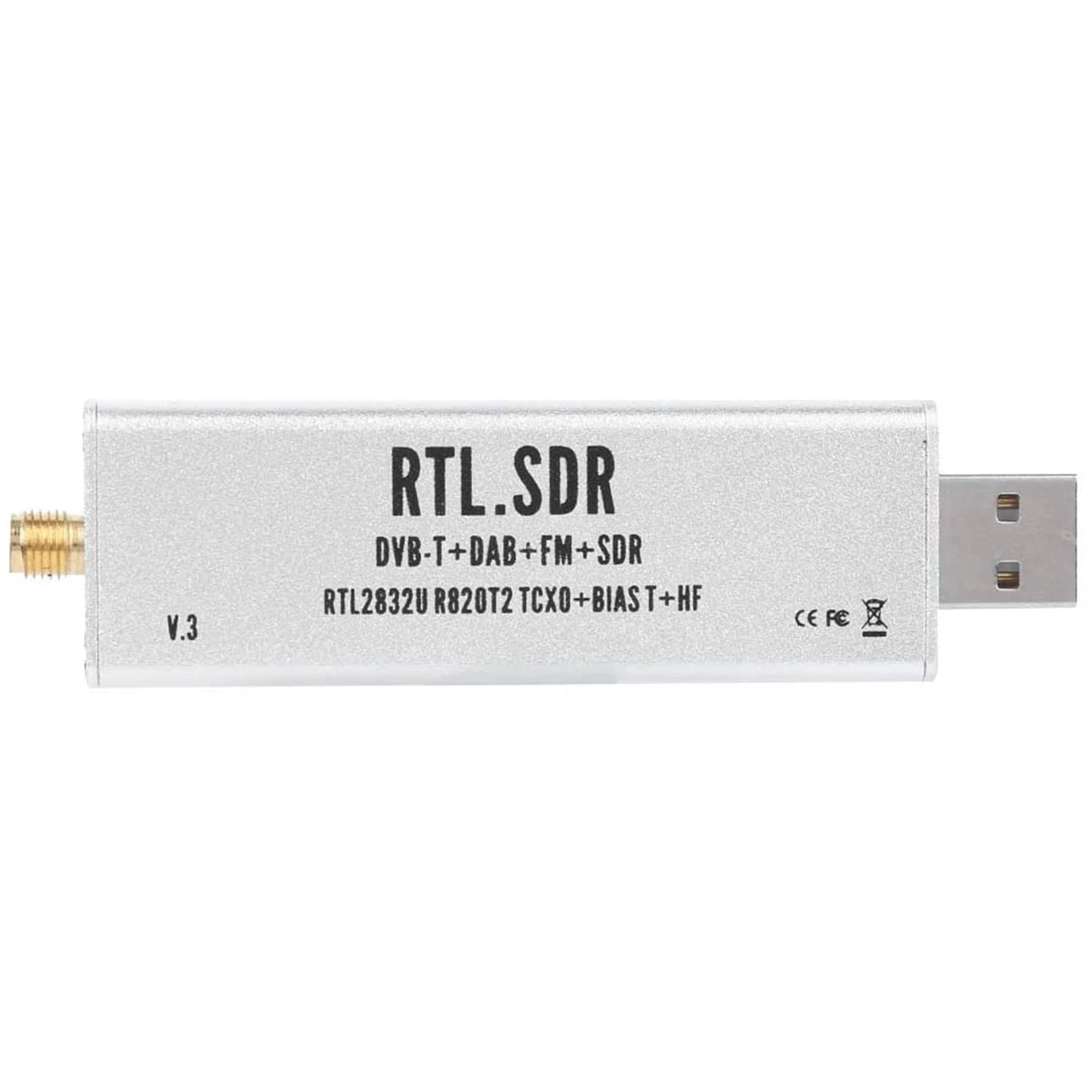 

Full Band Receiver, SDR Radio Communication System 0.1MHz1.7GHz for XP / Win10 / An-Droi