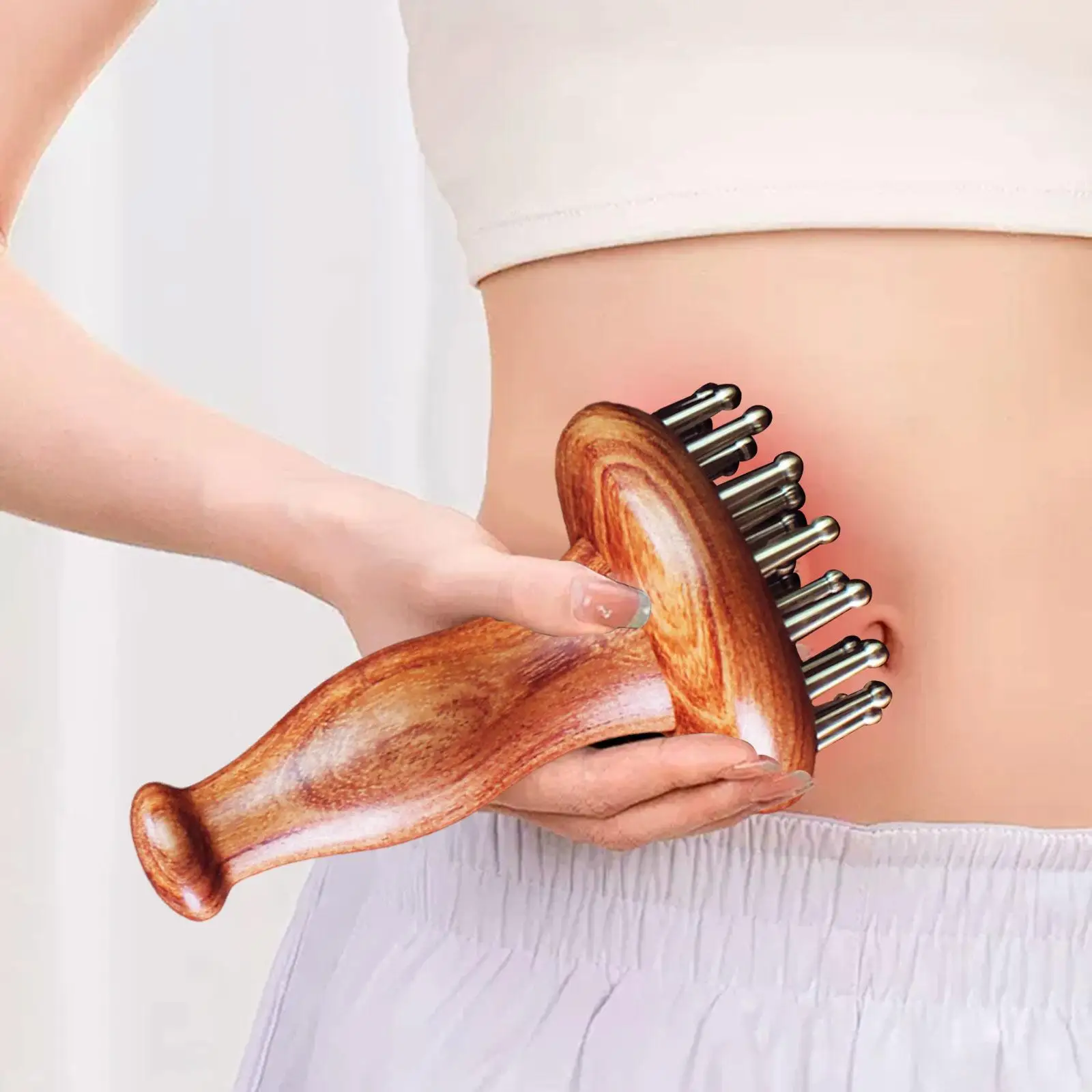 

Handheld Wooden Massager Multifunctional Lightweight Manual Brush for Traveling Shoulder Muscle Relaxation Gift Full Body