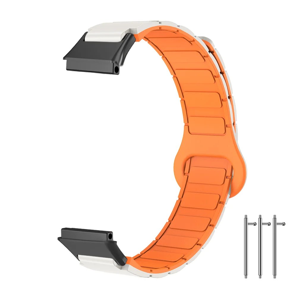 

Magnetic Watch Strap For Huawei Band 7 Armor Style Quick Release Replacement Washable Silicone Smartwatch band For Men Women