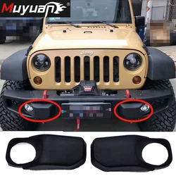 Front Plastic Fog Light Lamp Covers for 2007-2017 Jeep Wrangler JK 10th anniversary Bumper decoration frame