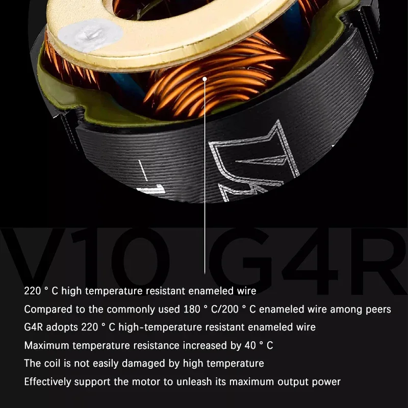 V10 G4R 1/10 1/12 Flat Road Electric Cross Competition Sensible Brushless Motor