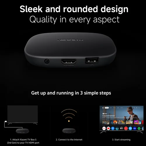 Imagen 2 del producto Versión Global Xiaomi TV Box S 3.a generación 4K Ultra HD Wifi 6 Bluetooth 5,2 32GB ROM Google TV Asistente de Google reproductor multimedia inteligente
