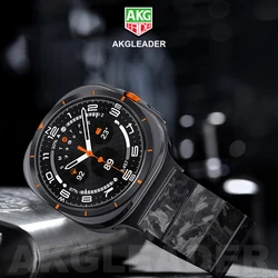 AKGLEADER Real Carbon Fiber watch band For Samsung Galaxy Watch 8 classic watch 7 strap Magnetic Bracelet  watchband Lightweight
