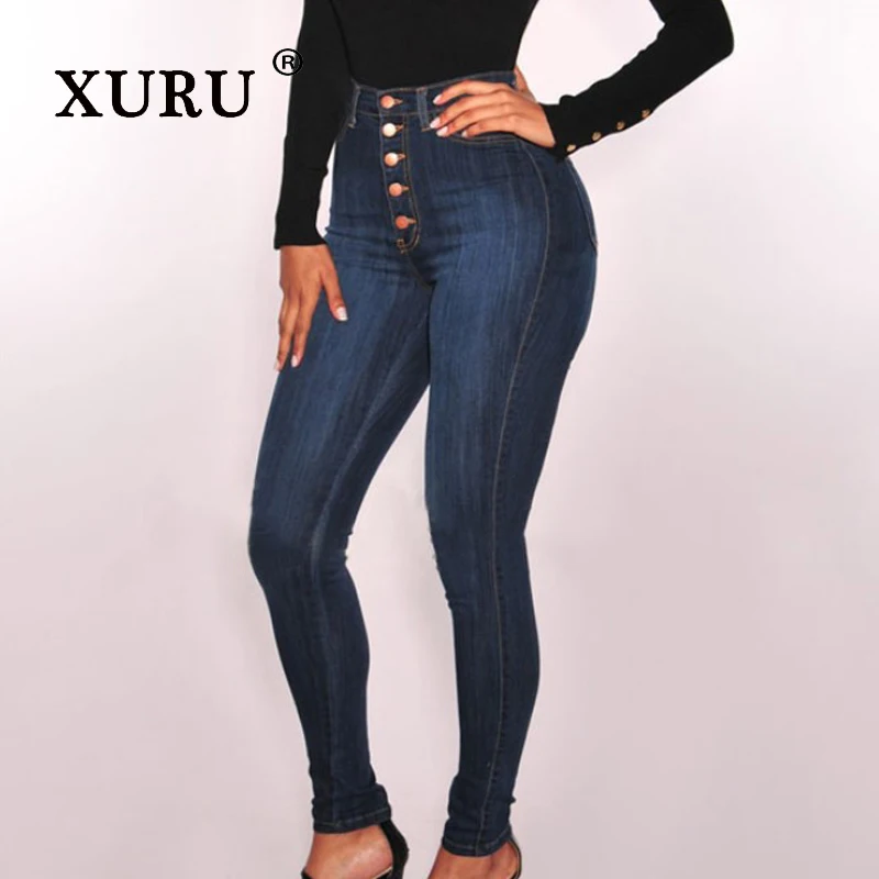 XURU - New Women's High Waisted Sexy Stretch Jeans, Y2k Clothes Slim Fit Tight Pencil Pants Long Jeans